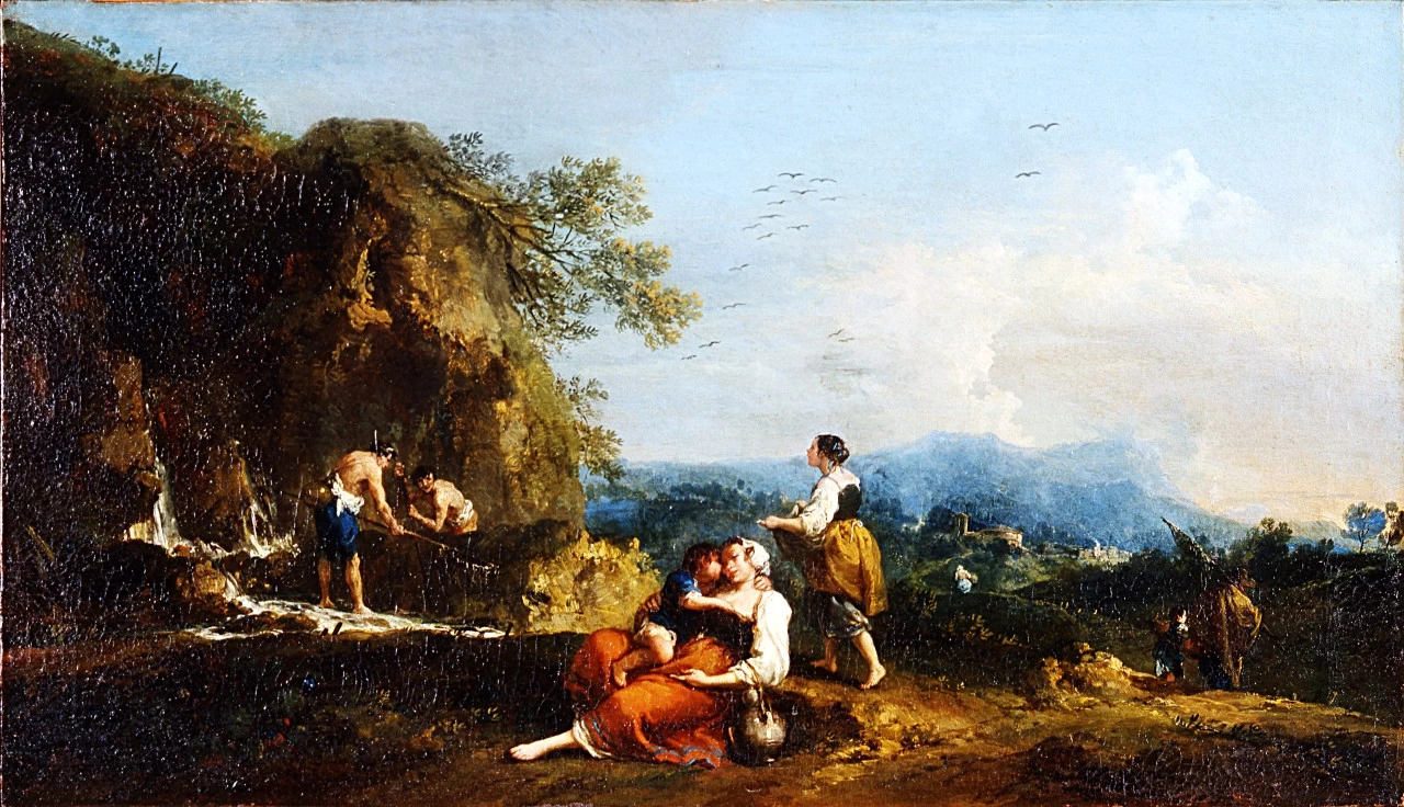 Paesaggio con madre, bambino e pescatori - Museo di Casa Martelli, Firenze